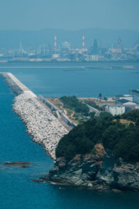 雑賀崎灯台からの景色［和歌山市街地方面］