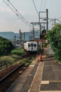 貴志駅に到着する「たま電車」