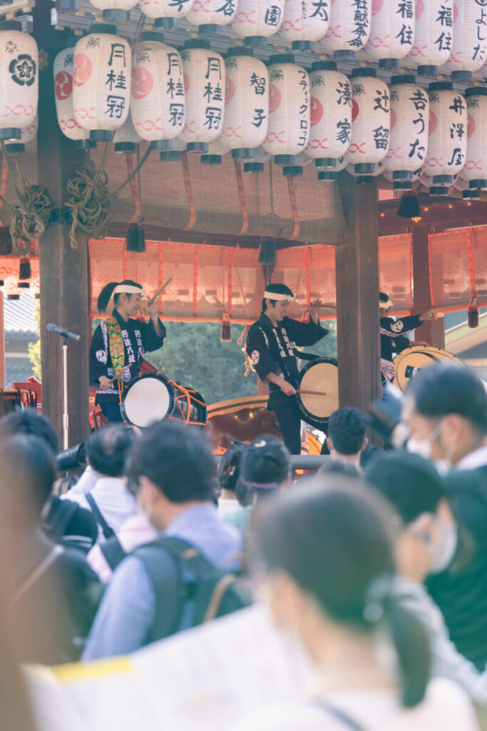 丹波八坂太鼓響き渡る、八坂神社。