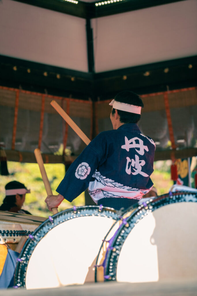 丹波八坂太鼓響き渡る、八坂神社。